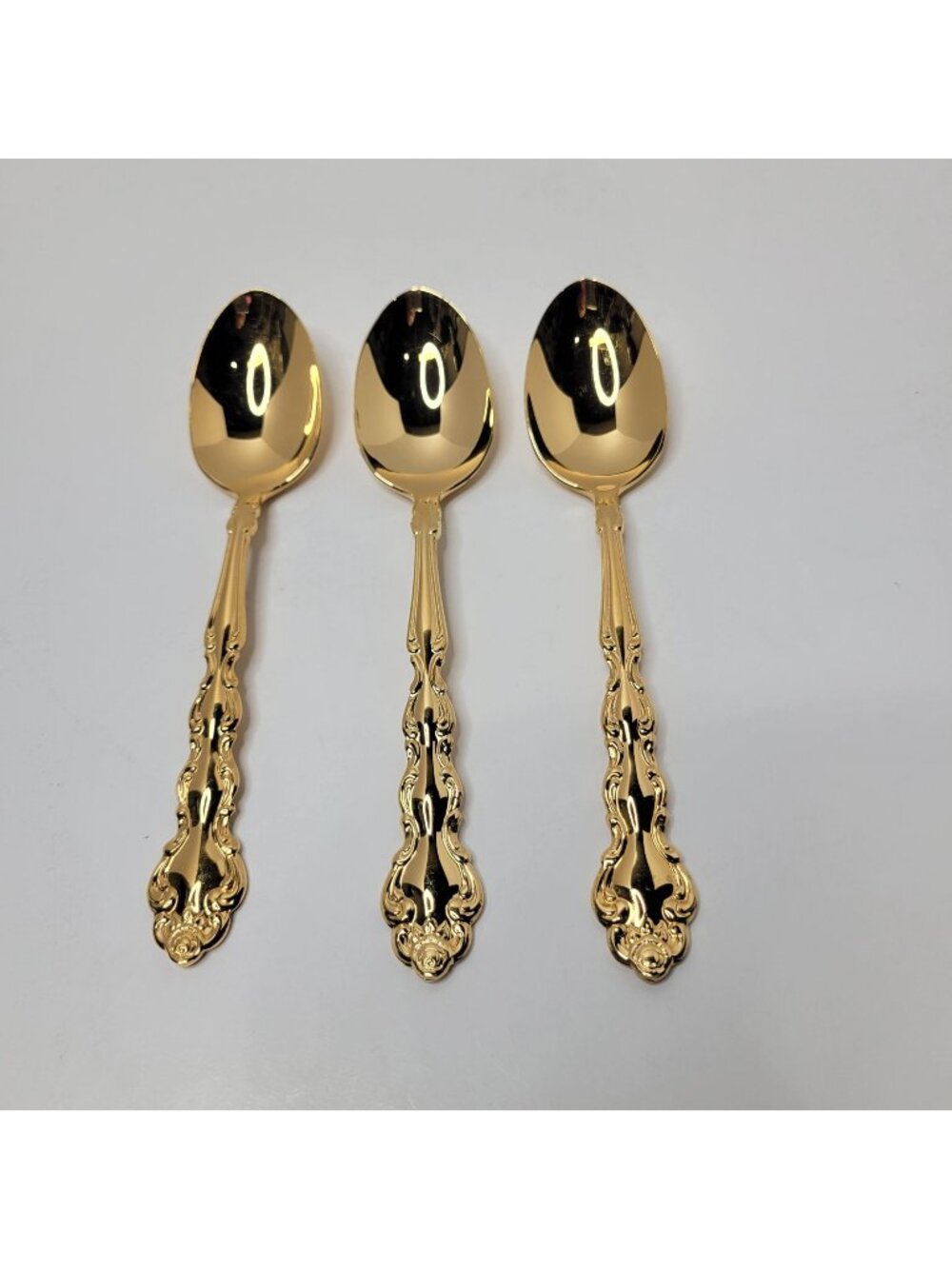 Oneida Community Gold Beethoven Golden Electroplate Flatware Set of 3 Spoons